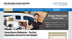 Desktop Screenshot of melbournecheapmovers.com.au